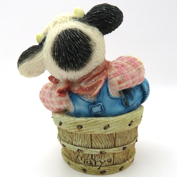 Mary's Moo Moos, I Love You A Bushel and A Peck Cow Figurine #104264 Enesco 1994 - Picture 4 of 11